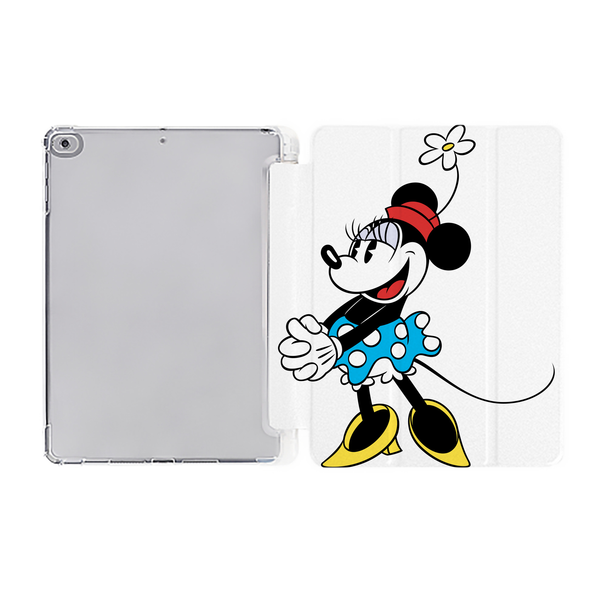 （画像用） ミッキーマウス Mickey Mouse IPad ケース ペン収納付き 三つ折りスタンド PUレザー×シリコン 対応機種9.5/10.5/10.9インチ